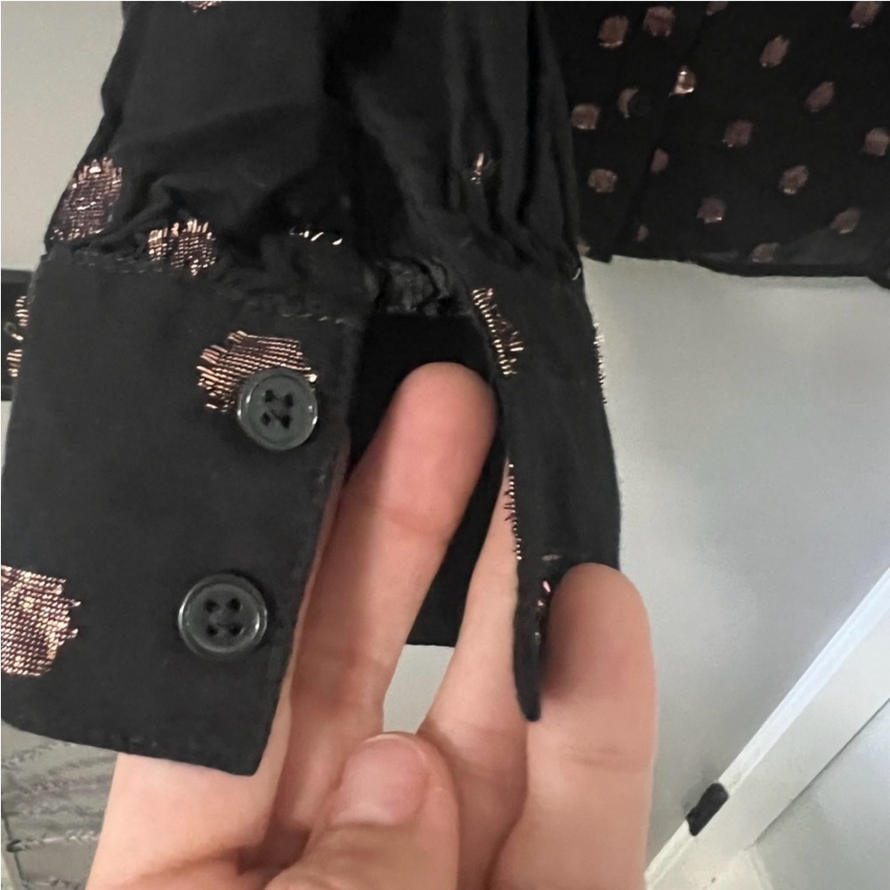 LOFT Black and Copper Polka Dot Tunic - Picture 4 of 9